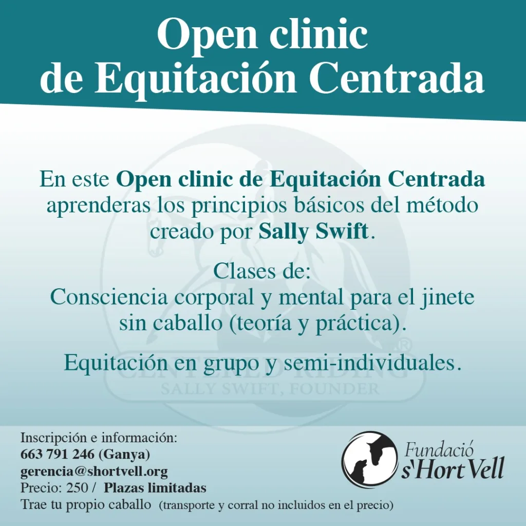 Open clinic de equitación centrada, con Paula Ohlin